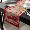 Bilagawa Valentines Day Table Runner,Happy Valentine's Day Red Truck with Roses Wood Grain Farmhouse Table Decor,Dining Table Runners for Party Decoration,13x70 Inch view 2