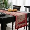 Bilagawa Valentines Day Table Runner,Happy Valentine's Day Red Truck with Roses Wood Grain Farmhouse Table Decor,Dining Table Runners for Party Decoration,13x70 Inch view 3