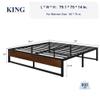 Allewie King Size 14 Inch Metal Platform Bed Frame, Mattress Foundation with Metal Slats Support, No Box Spring Needed, Easy Assembly, Black view 2