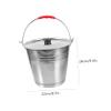 Cabilock 1pc Stainless Steel Litter Storage Bucket with Lid Multi-Functional Rubbish Container for Home Kitchen Resistant Easy to Clean Capacity for Indoor Outdoor Use view 2