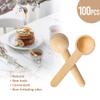 100 Pieces Small Wooden Spoons 3 Inch Mini Wooden Spoons, Tiny Wooden Scoop for Bath Salt, Wood Tasting Spoons for Spice Jars Seasoning Condiment Sugar Coffee Honey Teas Herbs view 2