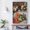 14 Famous Paintings by Hieronymus Bosch - Temptation of St. Anthony (Detail) Art Canvas Art Poster and Wall Art Picture Print Modern Family Bedroom Decor Posters 24x36inch(60x90cm) view 4