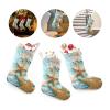 CUXWEOT Personalized Seashell Starfish Wooden Christmas Stockings Customize with Name for Family Kids Pet Holiday Decorations Gift 17.52 x 7.87 Inch view 3