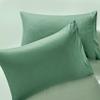 MILVOWOC Brushed Microfiber Pillowcases, Dark Green, 20x26 Inch view 1