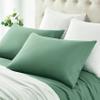 MILVOWOC Brushed Microfiber Pillowcases, Dark Green, 20x26 Inch view 3