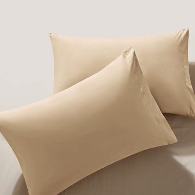 MILVOWOC Brushed Microfiber Pillowcases, Camel, 20x26 Inch, 2Pcs