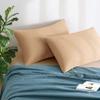 MILVOWOC Brushed Microfiber Pillowcases, Camel, 20x26 Inch, 2Pcs view 2