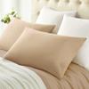MILVOWOC Brushed Microfiber Pillowcases, Camel, 20x26 Inch, 2Pcs view 3