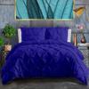 Anex Linen Cotton-1 PC Pinch Pleated Comforter with 4 Pillow Shams All-Season 5 Piece Down Alternative Comforter Set Full/Queen Size | Royal Blue Comforter/Blanket Set 500 GSM Fill Power view 1
