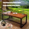 Computer Desk Industrial Solid Wood Home Office Desk, Solid Reclaimed Wood Learning Table Game Table, Office Furniture with Metal Brackets (Size : 140x60x75cm) view 3