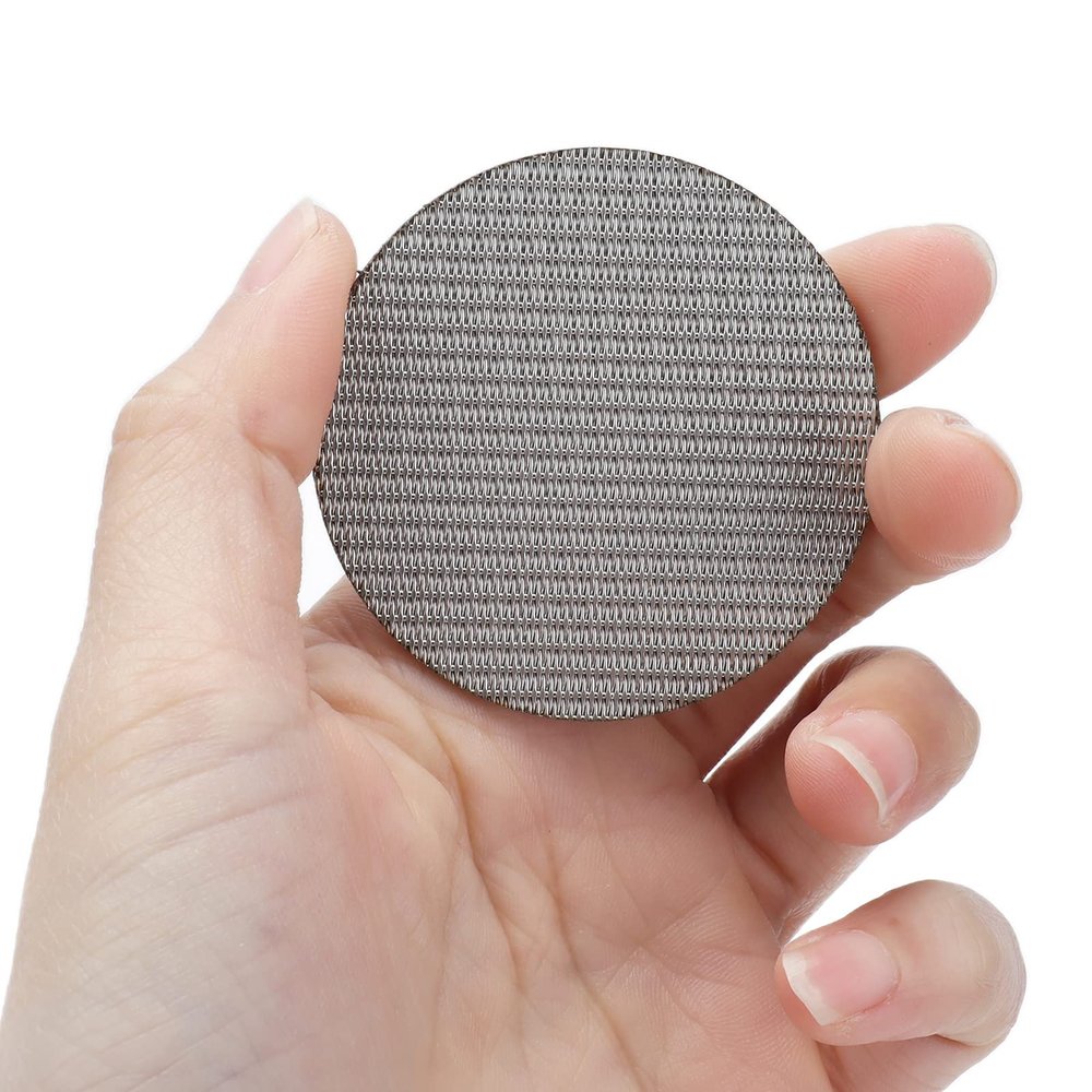 Reusable Mesh Filter, Coffee Portafilter Puck Screen Food Grade Stainless Steel Coffee Making Filter Screen 50m Filter Fineness for Coffee Tea Makers (51mm)