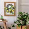 DEDEMCO Spring Lemon Wreath Lavender Front Door Wreath,17 Inch Green Eucalyptus Wreath Floral Garland Summer Fruit Wreath with Lemon Blueberry for Home Party Decor view 3