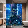 Xijier No Glue Window Film Privacy Aquarium Picture 110K Decorative Frosted Glass Door Window Covering Window Decals Window Sticker for Home Office 65x110cm(25.6" x43.3) view 2