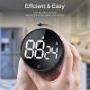 AVINIA Digital Kitchen Timers, Visual timers Large LED Display Magnetic Countdown Countup Timer for Classroom Cooking Fitness Baking Studying Teaching, Easy for Kids and Seniors Black view 3