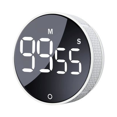 AVINIA Digital Kitchen Timers, Visual timers Large LED Display Magnetic Countdown Countup Timer for Classroom Cooking Fitness Baking Studying Teaching, Easy for Kids and Seniors White