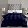 Saferay Green All-Season Luxury Pinch Pleated Pintuck Oversized King Plus Size 128 x 120 Inches Size Down Alternative Quilted Comforter 1 Comforter 1 Piece 500 GSM - Machine Washable Navy Blue view 1
