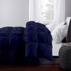 Saferay Green All-Season Luxury Pinch Pleated Pintuck Oversized King Plus Size 128 x 120 Inches Size Down Alternative Quilted Comforter 1 Comforter 1 Piece 500 GSM - Machine Washable Navy Blue view 3