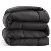 LinenEra Eastern King 116'' x 108'' Comforter Black Comforter for Bed All Season Down Alternative Comforter Corner Tabs view 1