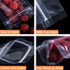 100 Pack Clear Zipper Stand Up Pouch Bag, Dry Fruit Food Packaging Bag, Moisture-Proof Transparent Sealing Bag Resealable Ziplock Snack Food Tea Pouches (5.51" x 7.87") view 3