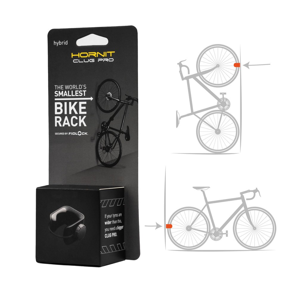 Hornit CLUG PRO | Wall Mounted Bike Rack | Hybrid | Secured by FIDLOCK | Easy to Install
