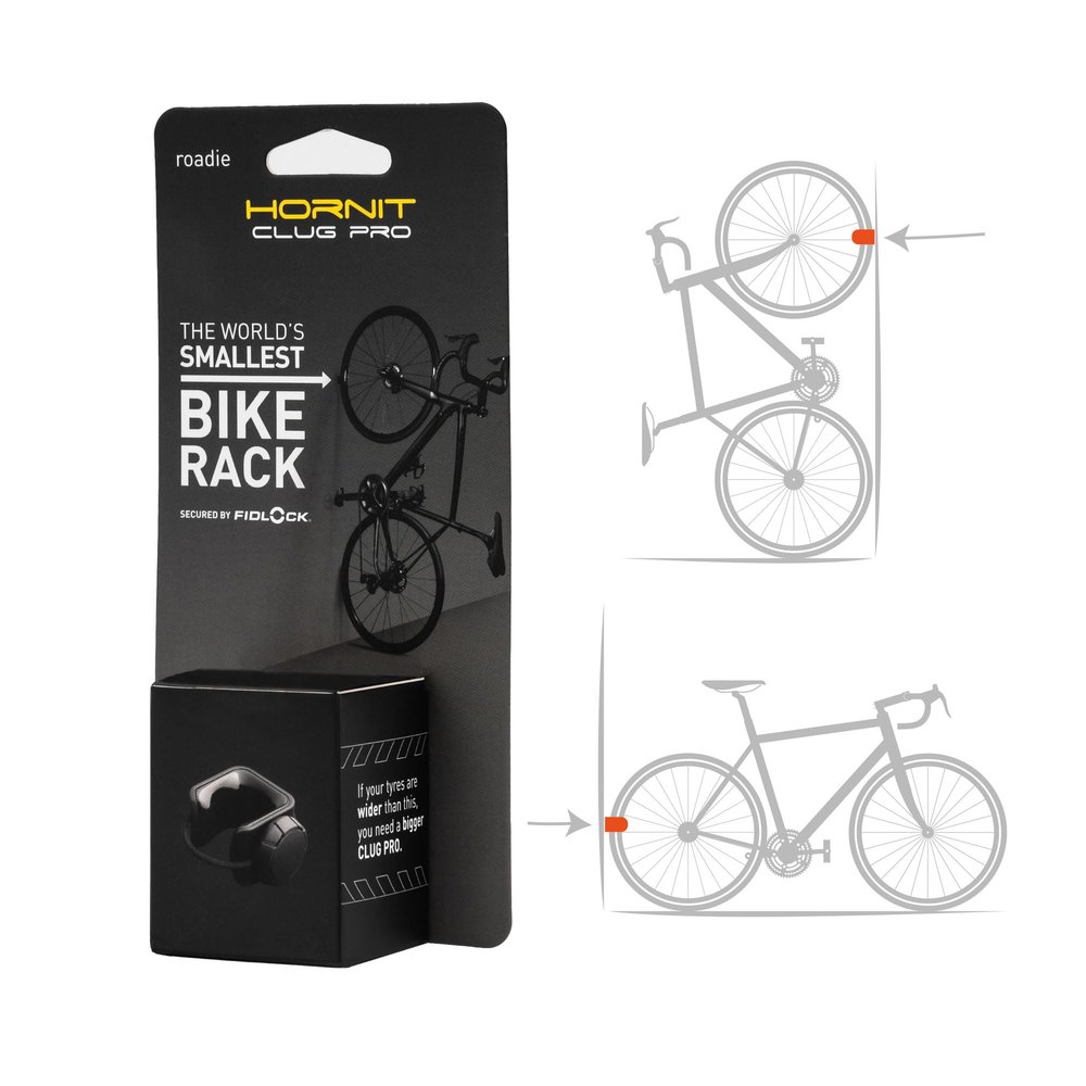 Hornit CLUG PRO | Wall Mounted Bike Rack | Roadie | Secured by FIDLOCK | Easy to Install