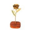 Camellia Bees Bronze Anniversary Rose Gift for 8th Wedding Anniversary, Handmade Flower for Wife Husband Couple (8th Bronze) view 1