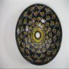 14" round TALAVERA VESSEL SINK Mexican handmade ceramic bathroom basin, folk art view 2