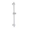 ASDFGHJK KANGYEBAIHUODIAN Stainless Steel Black Bath Sliding Bar Wall Mounted Adjustable Rail Bathroom Accessories Handheld Shower Head Rod (Bar Length : 66cm, Color : SJ-002) view 1