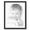 ArtToFrames 18x24 inch Satin Black Picture Frame with 2 Inch Single White Mat, SingleMat-FRBW26079-18x24-1402 view 1