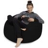 Sofa Sack Bean Bag Chair - Plush, Ultra Soft - Memory Foam Bean Bag Chair with Microsuede Cover - Stuffed Foam Filled Furniture and Accessories for Dorm Room 3 Feet - Midnight Black view 2