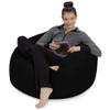 Sofa Sack Bean Bag Chair - Plush, Ultra Soft - Memory Foam Bean Bag Chair with Microsuede Cover - Stuffed Foam Filled Furniture and Accessories for Dorm Room 3 Feet - Midnight Black view 4