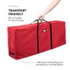 ZOBER Christmas Tree Storage Bag - With 2 Ornaments Accessories/Garland Bags - Fits 9 Ft Trees - 600D Oxford Fabric Christmas Tree Bag For Storage Box For Xmas - Strong, Durable Handles - Red view 3