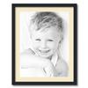 ArtToFrames 18x24 inch Satin Black Picture Frame with 2 Inch Single Cream Mat, SingleMat-FRBW26079-18x24-203 view 1
