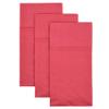 Paper Prefolded Pocket Napkins Cutlery Sleeve Holiday Table Dinner, Party Decoration, Red Napkin Pouches with Embossed Snowflakes, 16-Count Flatware Pocket for Silverware view 3
