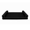Prolinemax |SLIPCOVER ONLY|S5 Outdoor Daybed Mattress Bolster Pillow Cushion Covers Contrast Pipe Trim Full AD109 view 2