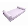 Prolinemax Style 5 - Mattress & Pillow Bolster for Outdoor Indoor Daybed Porch Swing Bed Contrast Trim Full Size AD107 | Covers ONLY | view 2