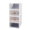 Futchoy 20 Pack Stackable Shoe Storage Box Plastic Shoe Box with Lids for Small Kit Magazines Books Shoes for Men/Women White view 2