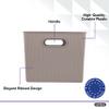Superio Ribbed Collection - Decorative Plastic Basket Open Home Storage Bins Organizer, X-Large Taupe (6 Pack) Container Boxes for Organizing Closet Storage Bins for Shelves 22 Liter/23 Quart view 3