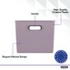 Superio Ribbed Collection - Decorative Plastic Basket Open Home Storage Bins Organizer, X-Large Lilac Purple (6 Pack) Container Boxes for Organizing Closet Storage Bins for Shelves 22 Liter/23 Quart view 3