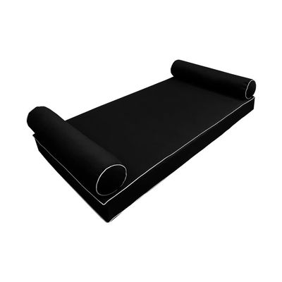 DBM IMPORTS *Cover ONLY*-Style 5 Outdoor Daybed Mattress Bolster Pillow Slipcovers Contrast Pipe Trim Full Size - AD109
