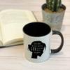 Bible verse coffee mug by swaygirls | Religious faith gifts | Christian coffee cup | Scripture she who kneels before God (11 ounces, Black handle) view 2