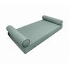 DBM IMPORTS *Cover ONLY*-Style 5 Outdoor Daybed Mattress Bolster Pillow Slipcovers Contrast Pipe Trim Queen Size - AD002 view 1
