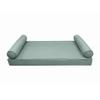 DBM IMPORTS *Cover ONLY*-Style 5 Outdoor Daybed Mattress Bolster Pillow Slipcovers Contrast Pipe Trim Queen Size - AD002 view 2