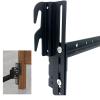 2Pcs #711 Bolt-On to Hook-On Bed Frame Conversion Brackets for Headboard or Footboard,Bed Hook Adapter kit with Hardware, Hook on Bed Rails Brackets(Black) view 1