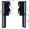 2Pcs #711 Bolt-On to Hook-On Bed Frame Conversion Brackets for Headboard or Footboard,Bed Hook Adapter kit with Hardware, Hook on Bed Rails Brackets(Black) view 4