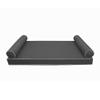 Prolinemax Style 5 - Mattress & Pillow Bolster for Outdoor Indoor Daybed Porch Swing Bed Contrast Trim Full Size AD003 | Covers ONLY | view 1