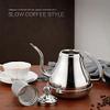 1.2/1.8L Stainless Steel Coffee Drip Pot Gooseneck Kettle Teapot Tea Maker With Filter Induction Cooker Tea Kettle Kitchen tools (silver-1.2L) view 4