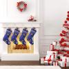 CUXWEOT Personalized Navy Nautical Anchor Blue Christmas Stockings Customize Name Candy Bag for Family Holiday Party Decorations Gift 17.52 x 7.87 Inch view 2