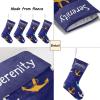 CUXWEOT Personalized Navy Nautical Anchor Blue Christmas Stockings Customize Name Candy Bag for Family Holiday Party Decorations Gift 17.52 x 7.87 Inch view 4
