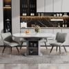 Alunaune Upholstered Grey Dining Chairs Set of 2 Modern Kitchen Chairs, Mid Century Accent Chair Faux Suede Armless Leisure Chair Living Room Desk Side Chair view 4